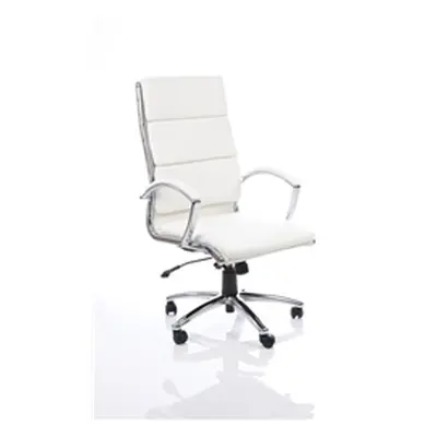 Classic Executive Chair White With Arms High Back - EX000