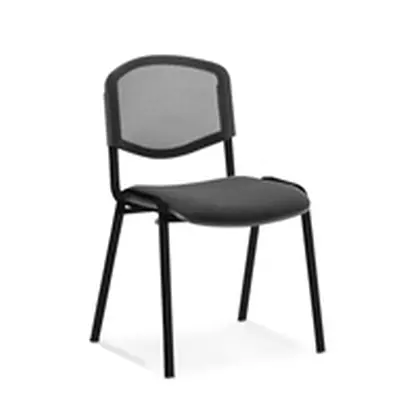 ISO Visitor Chair Mesh Back Black Frame Without Arms - BR000060