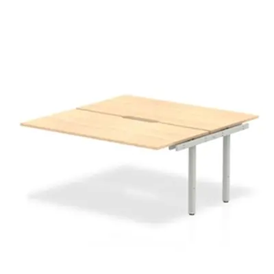 Evolve B2B Ext Kit Silver Frame Bench Desk 1600 Maple - BE209