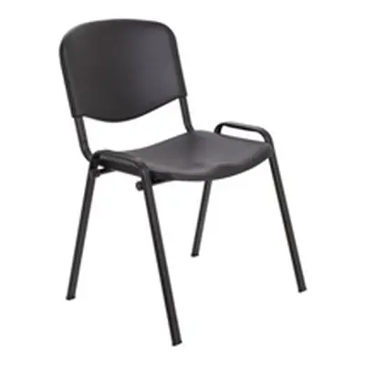 ISO Visitor Chair Black Poly Black Frame Without Arms - BR000056