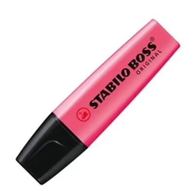 Stabilo Boss Highlighter Pen Chisel Tip Pink [Pack 10] - 70/56/10