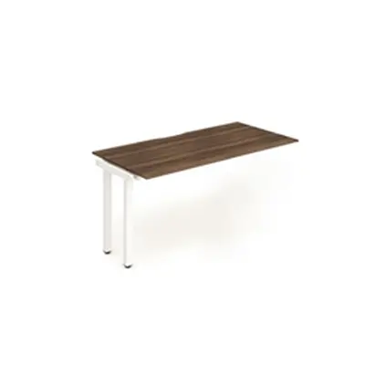 Evolve Single Ext Kit White Frame Bench Desk 1200 Walnut - BE317