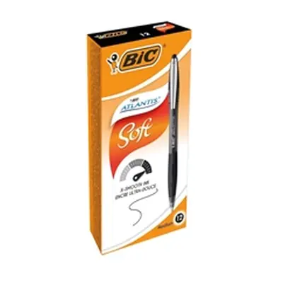 Bic Atlantis Premium Ball Pen Retractable Rubber [Pack 12] - 902133