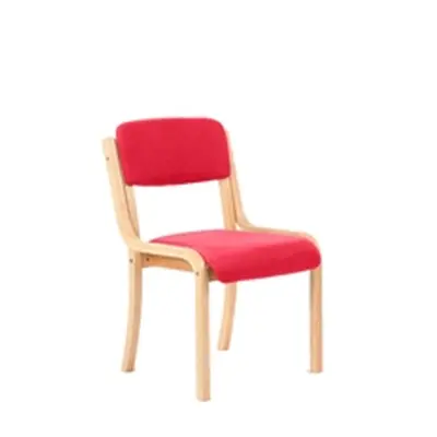 Madrid Visitor Chair Cherry Colour Without Arms - KCUP039