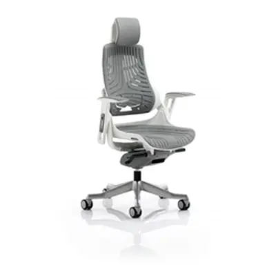 Zure Executive Chair Elastomer Gel Grey With Arms Headrest Ref KC0164