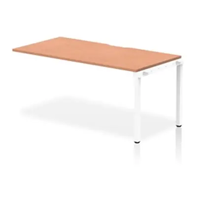 Evolve Single Ext Kit White Frame Bench Desk 1600 Beech - BE308