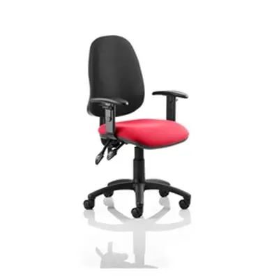 Eclipse II Lever Task Operator Chair Black Back Cherry Colo