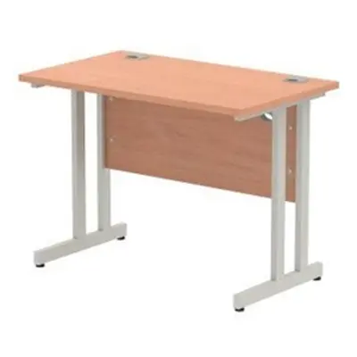 Impulse Cantilever 1000 Rectangle Desk Beech - I000282