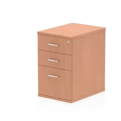 Impulse 600 Desk High Pedestal 3 Drawer Beech - I000069