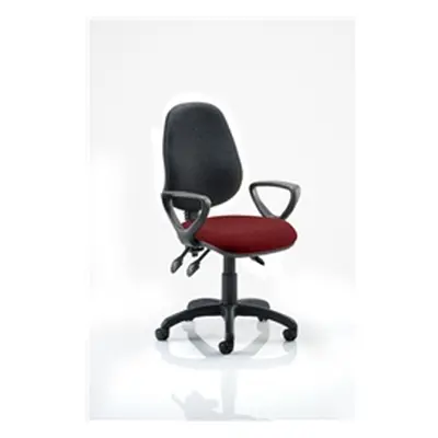 Eclipse III Lever Task Operator Chair Black Back Chilli Col