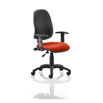 Eclipse I Lever Task Operator Chair Black Back Pimento Colo