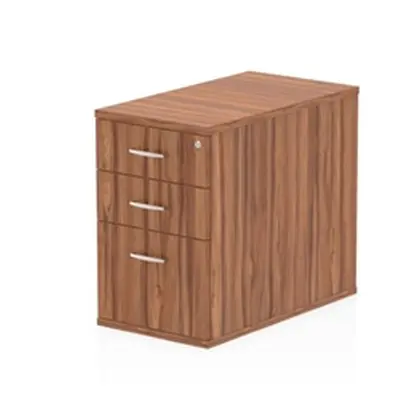 Impulse 800 Desk High Pedestal 3 Drawer Walnut - I000131