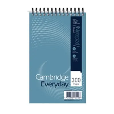 Cambridge Everyday Ruled Wirebound Notepad 300 Pages (Pack of 5)