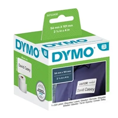 Dymo 99014 LabelWriter Labels 54mm x 101mm Black on White (Pack 220)