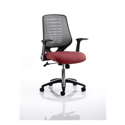 Relay Task Operator Chair Chilli Colour Silver Back With Ar