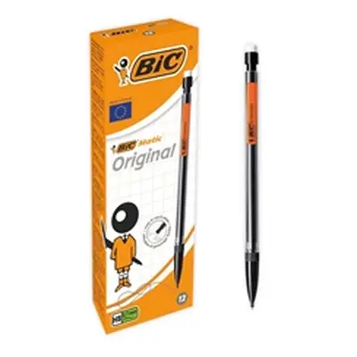 Bic Matic Classic Mechanical Pencil HB 0.7mm Lead Black Pack 12