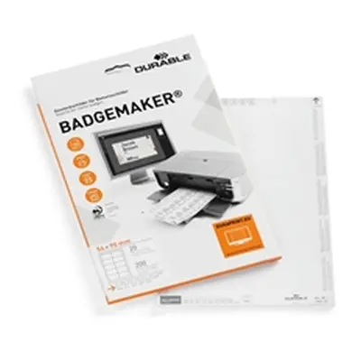 Durable Badgemaker Insert Sheets 54x90mm (Pack of 200) 1455/02