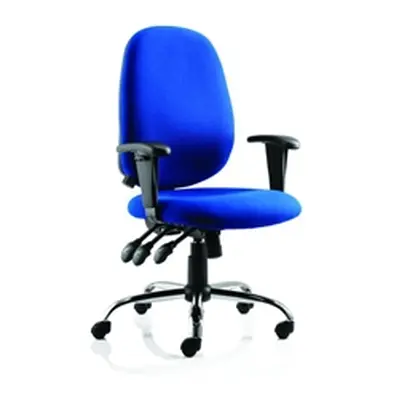 Lisbon Task Operator Chair Blue Fabric With Arms - OP0000