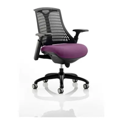 Flex Task Operator Chair Black Frame Black Back Purple Colo