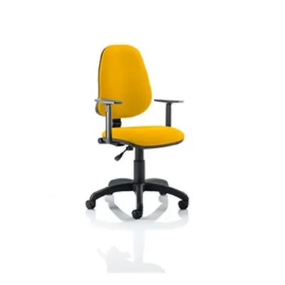 Eclipse I Lever Task Operator Chair Sunset Colour With Arms