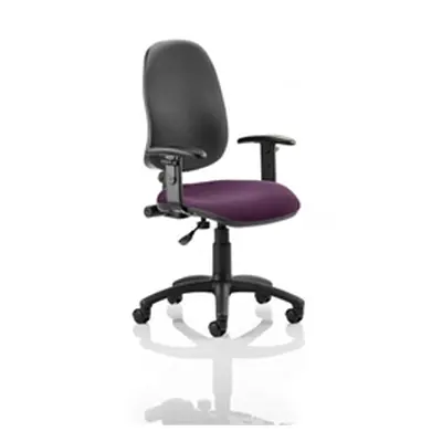 Eclipse I Lever Task Operator Chair Black Back Purple Colou