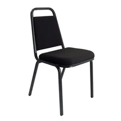 Banqueting Stacking Visitor Chair Black Frame Black Fabric - BR000196