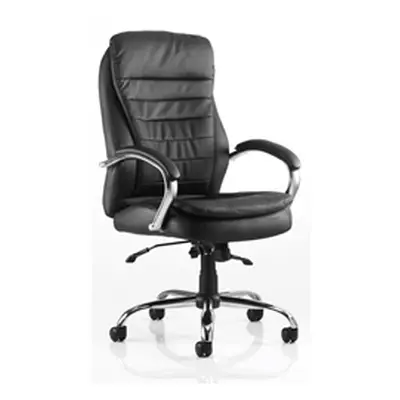 Rocky Executive Chair Black Bonded Leather High Back With Arms Ref