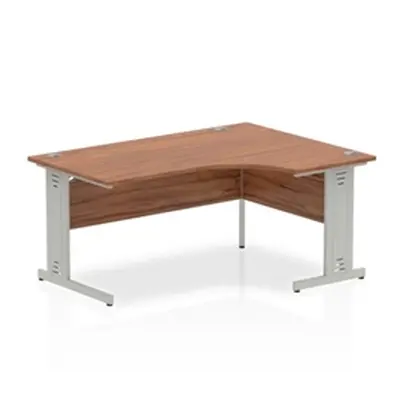 Impulse Cable Managed 1600 Right Hand Crescent Desk Walnut R