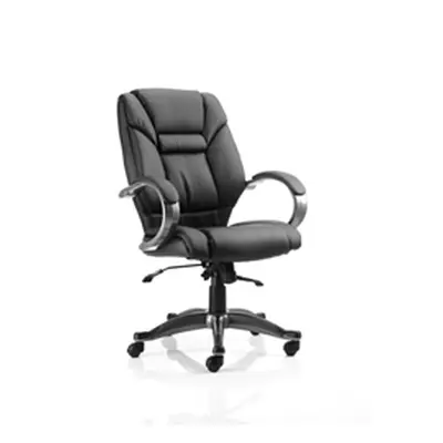 Galloway Executive Chair Black Leather With Arms - EX0001