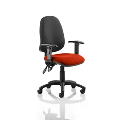 Eclipse II Lever Task Operator Chair Black Back Pimento Col