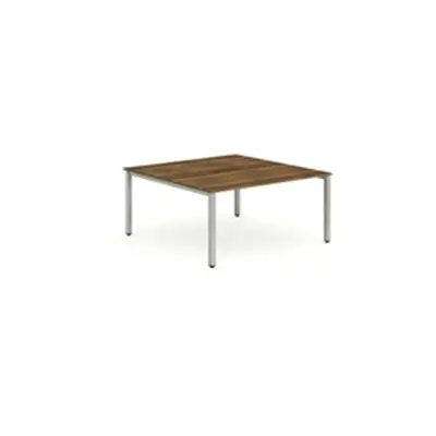 Evolve B2B Silver Frame Bench Desk 1400 Walnut (2 Pod) - BE172