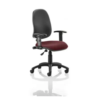 Eclipse I Lever Task Operator Chair Black Back Chilli Colou