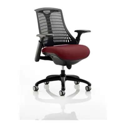 Flex Task Operator Chair Black Frame Black Back Chilli Colo