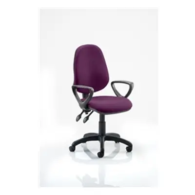 Eclipse II Lever Task Operator Chair Purple Colour With Loo