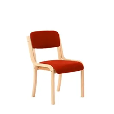 Madrid Visitor Chair Pimento Colour Without Arms - KCUP03