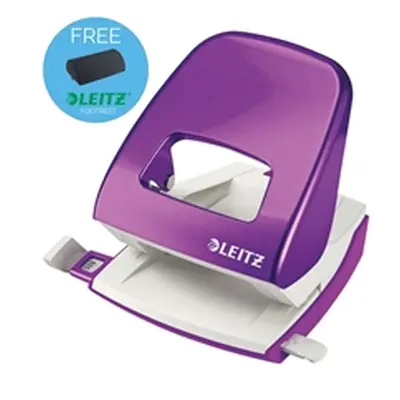 Leitz NeXXt WOW Hole Punch 3mm 30 Sheet Purple Ref50081062 - 50081062