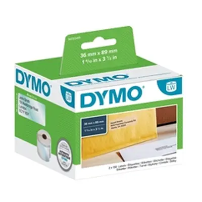 Dymo LabelWriter Large Address Labels 89mm x 36mm Transparent Pack 260