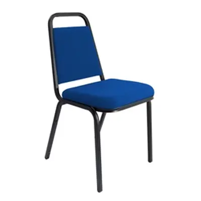 Banqueting Stacking Visitor Chair Black Frame Blue Fabric - BR000197