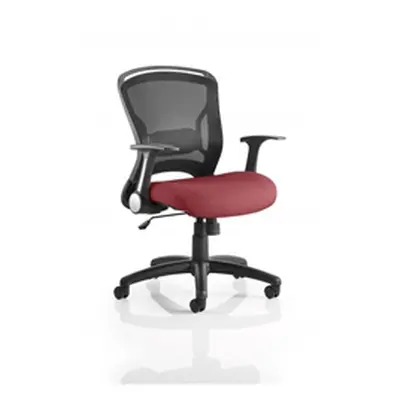 Zeus Task Operator Chair Chilli Colour Seat With Arms - K