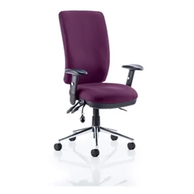 Chiro Task Operator Chair High Back Purple Colour With Arms