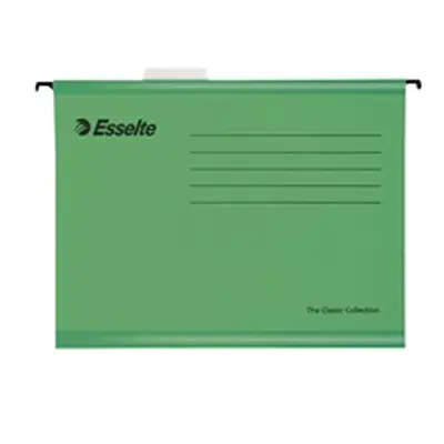 Esselte Classic Suspension File Reinforced Foolscap File Green - 90334