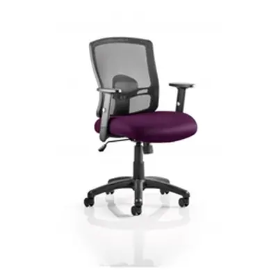 Portland Task Operator Chair Purple Colour Seat With Arms R