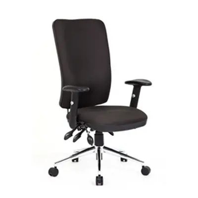 Chiro Task Operators Chair Black With Arms High Back - OP