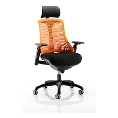 Flex Task Operator Chair Black Frame With Black Fabric Seat O