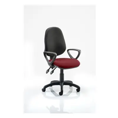 Eclipse II Lever Task Operator Chair Black Back Chilli Colo