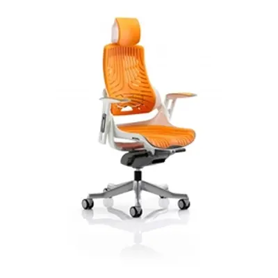 Zure Executive Chair Elastomer Gel Orange With Arms Headrest RefKC0165