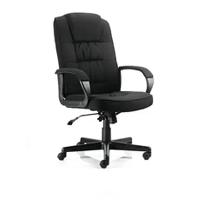 Black Executive Chair - Motte Fabric With Arms