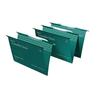 Rexel Crystalfile Classic Suspension File Foolscap Green (Pack of 50)