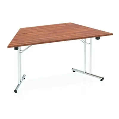 Impulse 1600 Folding Trapezium Table Walnut - I000702