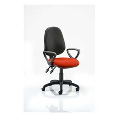 Eclipse II Lever Task Operator Chair Black Back Pimento Col